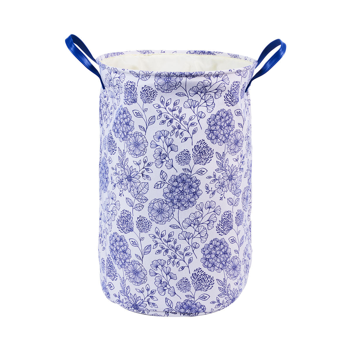 Round Hamper Blue Floral