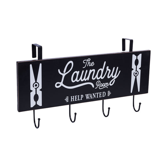 Over-Door Laundry Hook Black