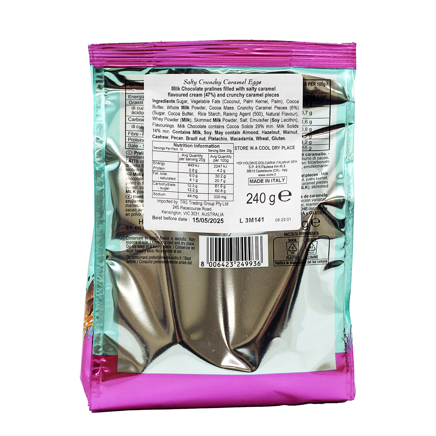 Sorini Crunchy Caramel Egg Bag 240g