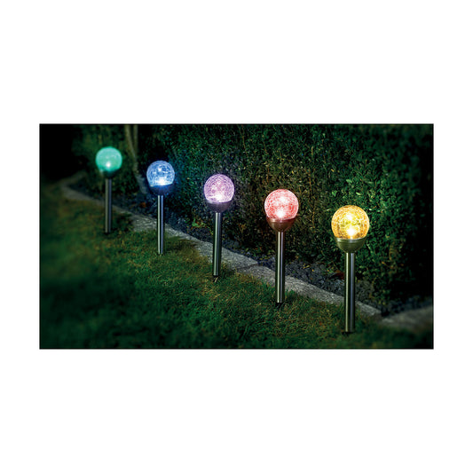 Solar Crackle Ball Garden Light