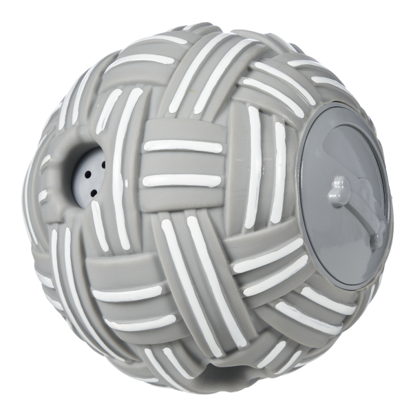 Pet Squeaky Treat Ball Black/Grey