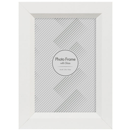 Barcelona White Photo Frame 4x6"