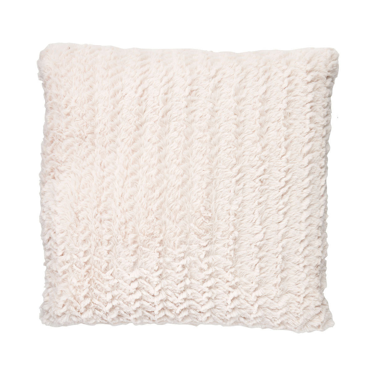 Faux Rabbit Cushion Patterned White/Green 40cm