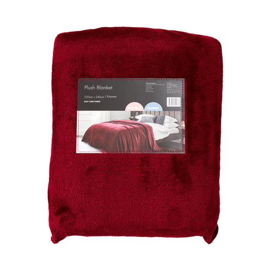Plush Blanket Green/Red DB/QB 220x240cm