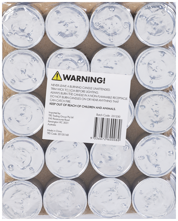 Tealight Unscented Candles 4hr 80pk