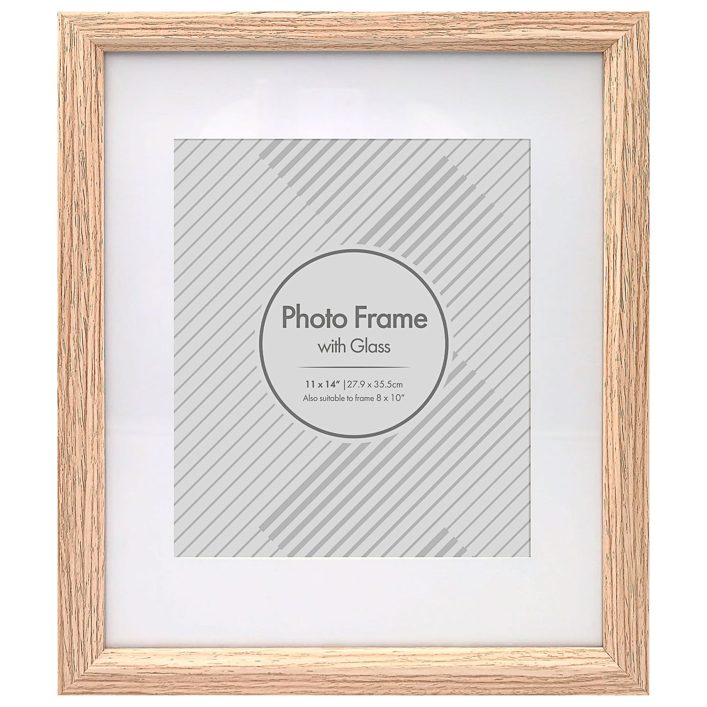 Barcelona White/Natural Photo Frame 11x14"