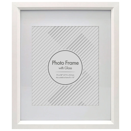 Barcelona White/Natural Photo Frame 11x14"