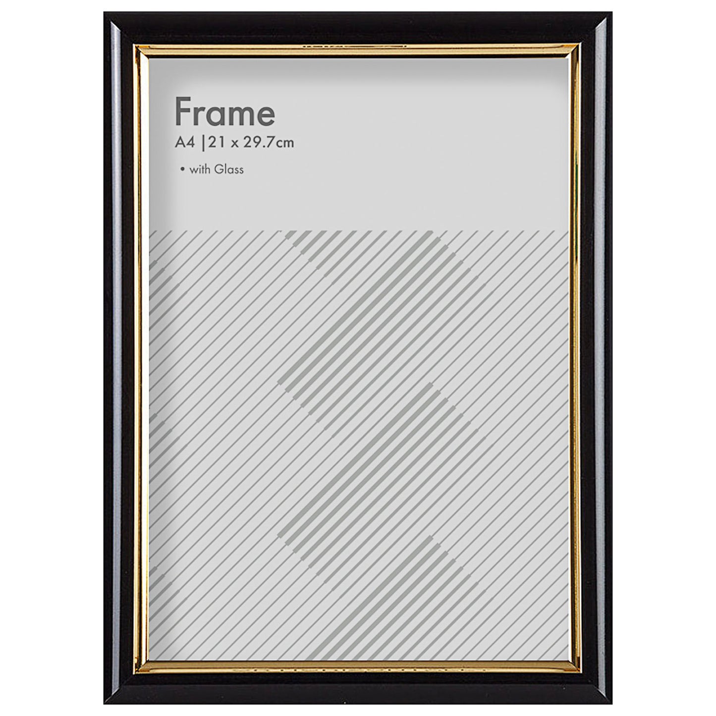 A4 Black & Gold Certificate Frame