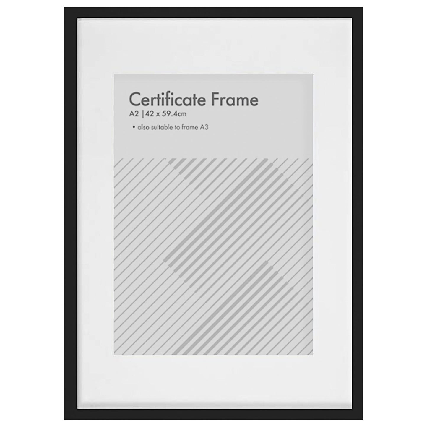 A2 White & Black Certificate Frame