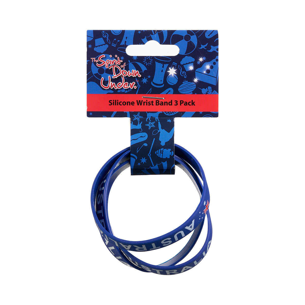 Aussie Wrist Band Silicone 3pk