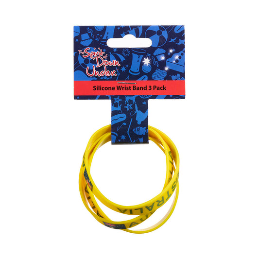Aussie Wrist Band Silicone 3pk