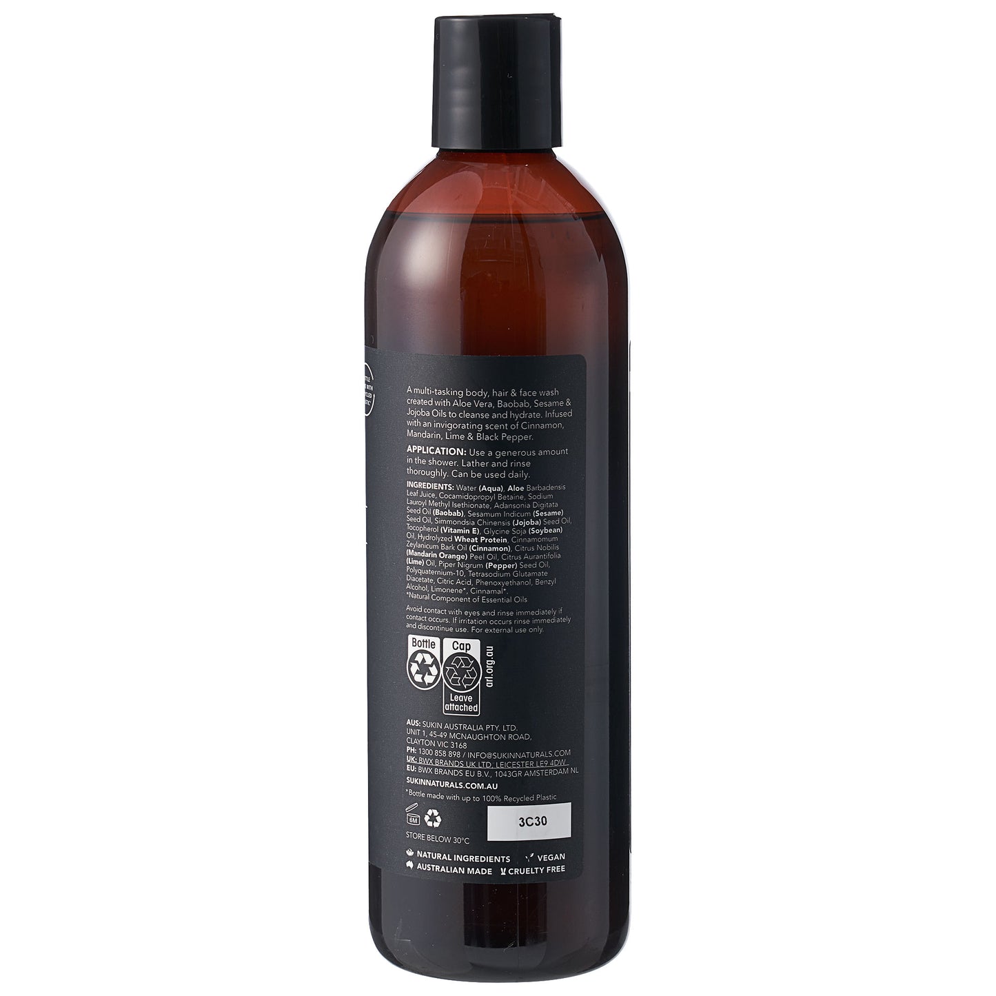 Sukin For Men 3-In-1 Wash 500mL