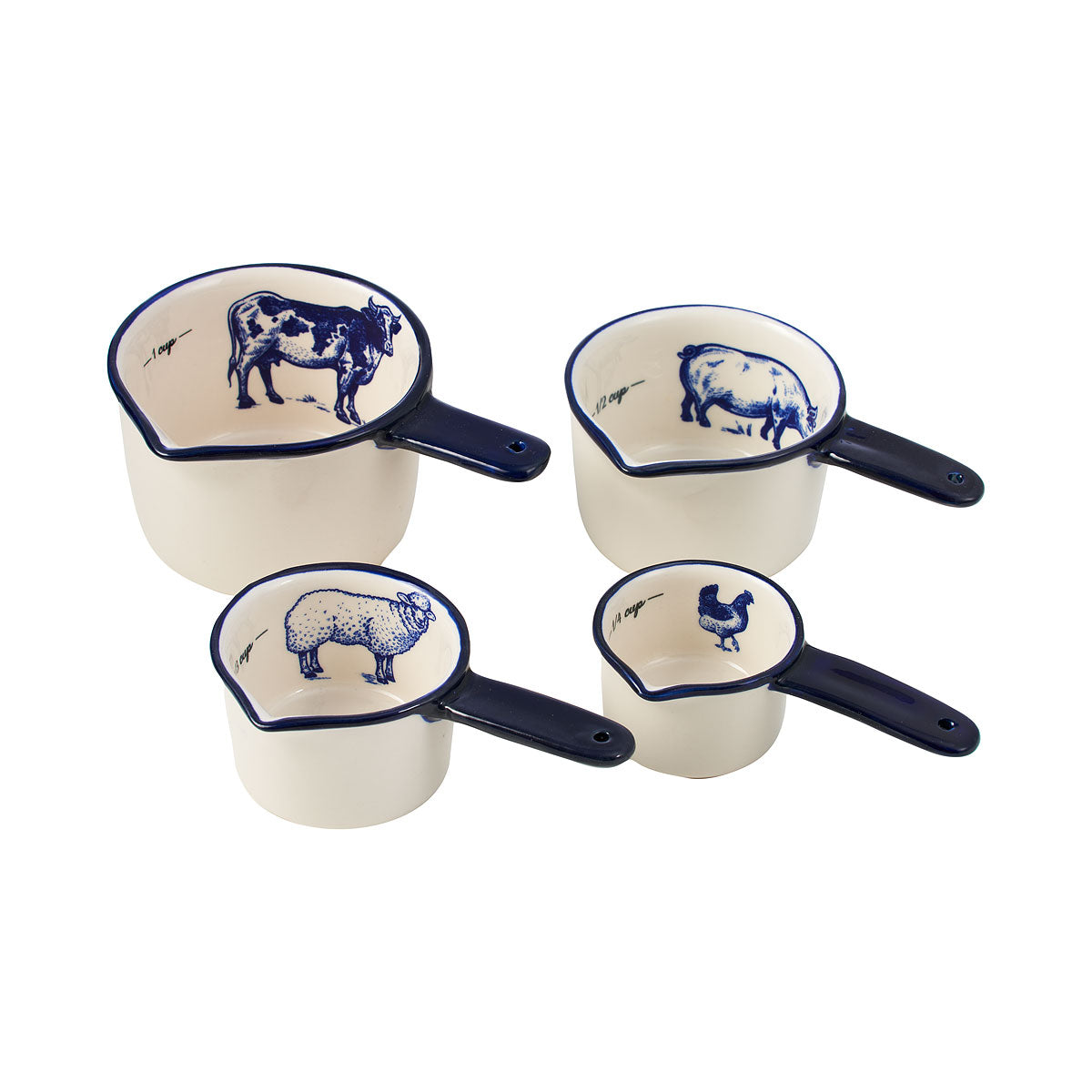 Farm Animals Measuring Cups Blue 4pc