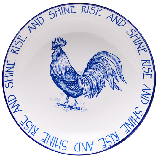 Farm Animals Pasta Bowl Blue Assorted