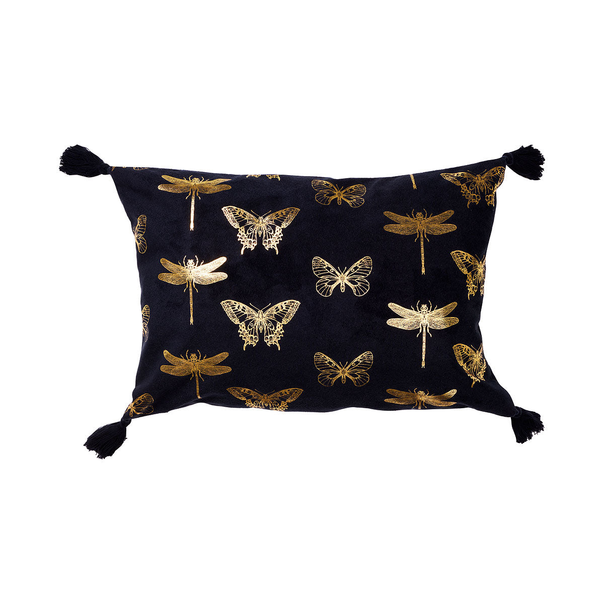 Velvet Foil Butterflies Cushion 30x45cm