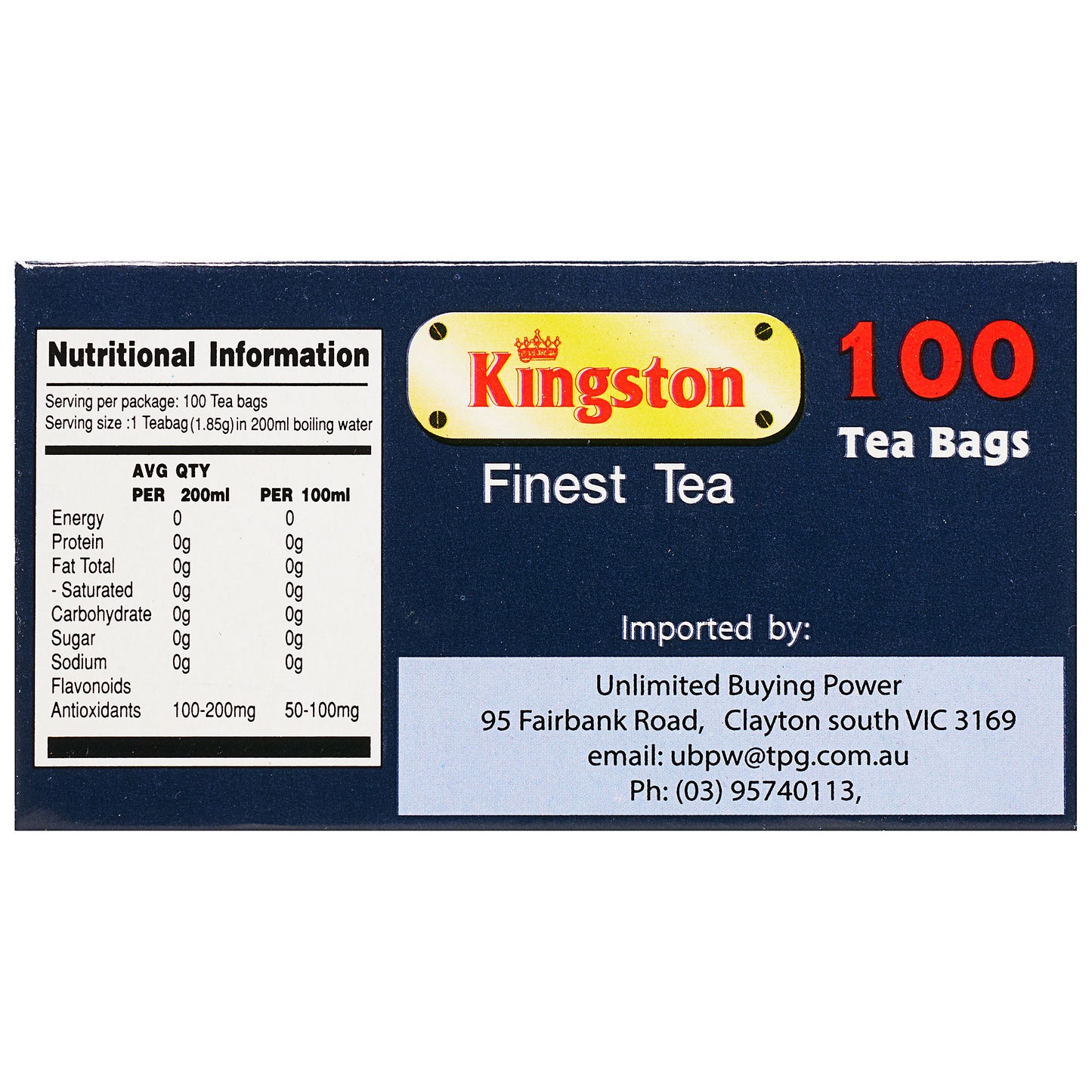 Kingston English Breakfast Tea 100pk