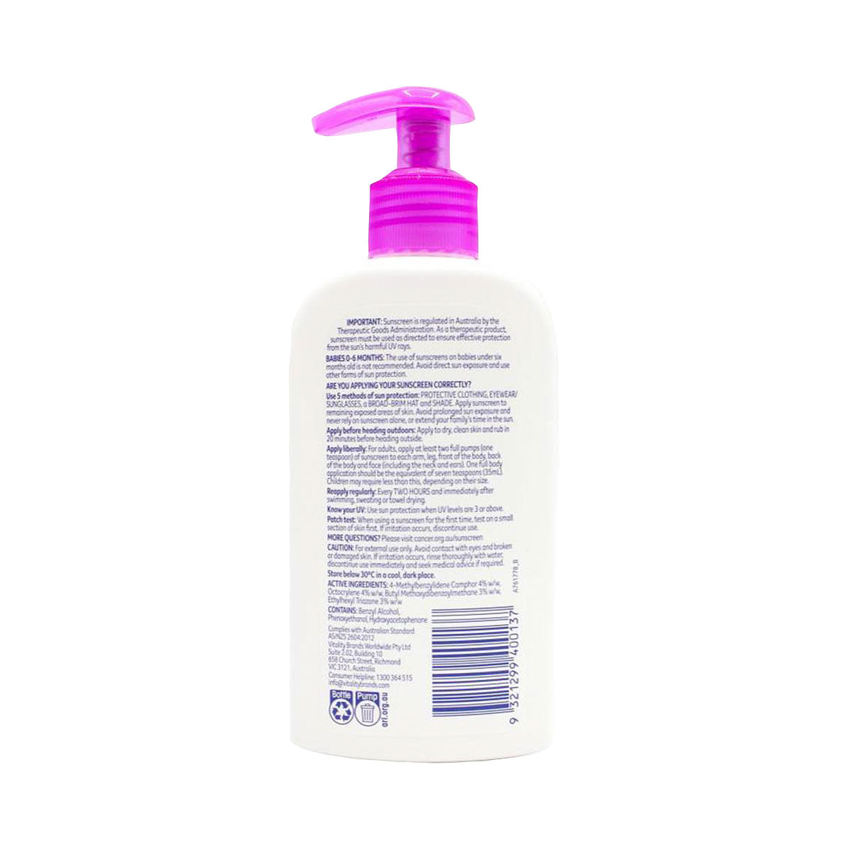 Cancer Council Kids' Sunscreen SPF50 200mL