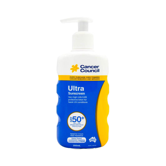 Cancer Council Ultra Sunscreen SPF50 200mL
