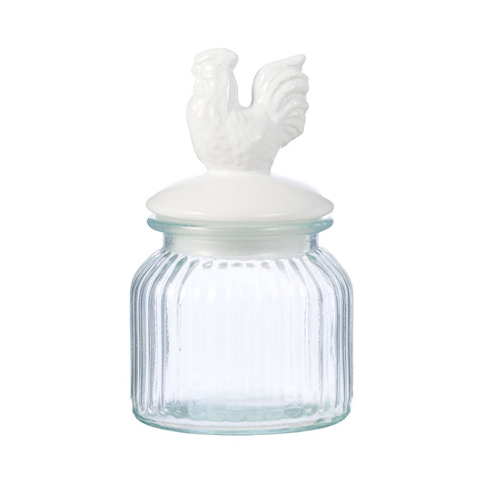 Rooster Glass Storage Jar 700mL
