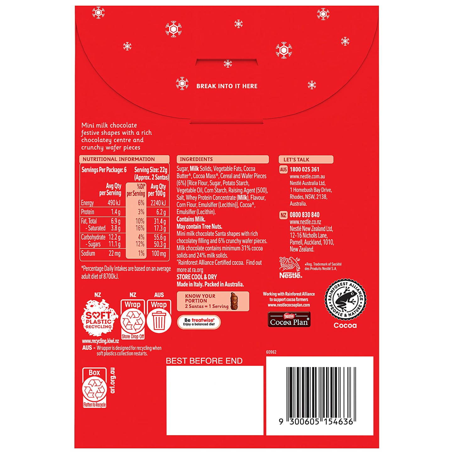 Nestle Kit Kat Mini Santa Exclusive 132g
