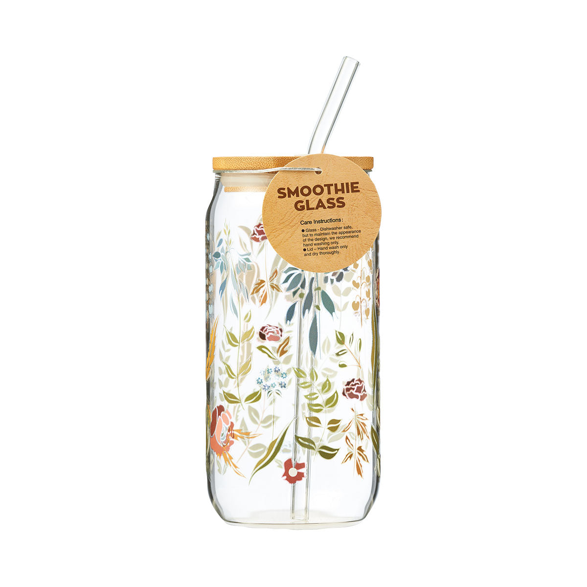 Summer Glass Smoothie Cup 500mL Assorted