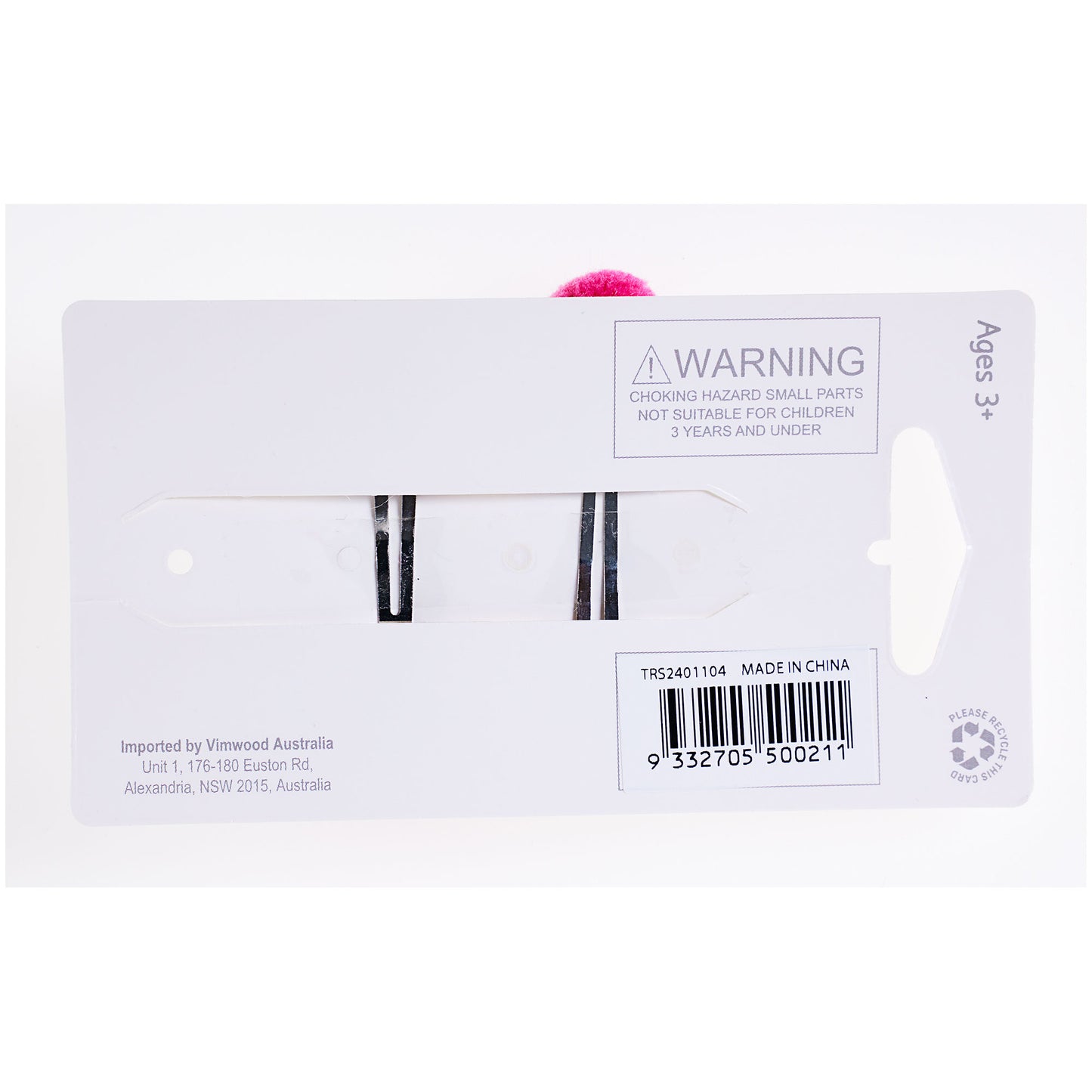 Pom Pom Glitter Clip 2pk