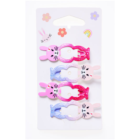 Pom Pom Bunny Clip 4pk