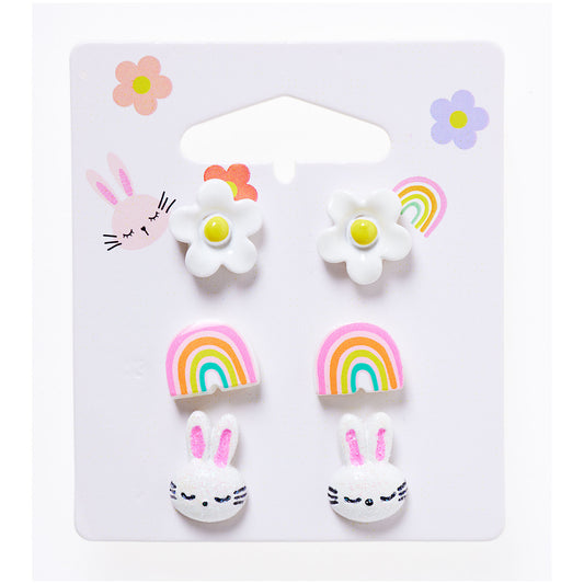 Bunny Stud Earring 3pk