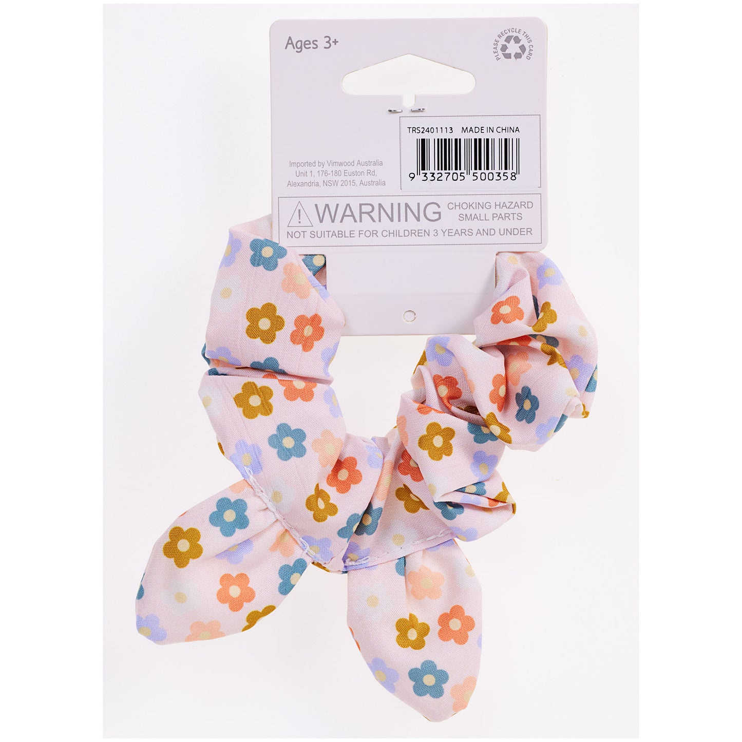 Printed Bunny Scrunchie