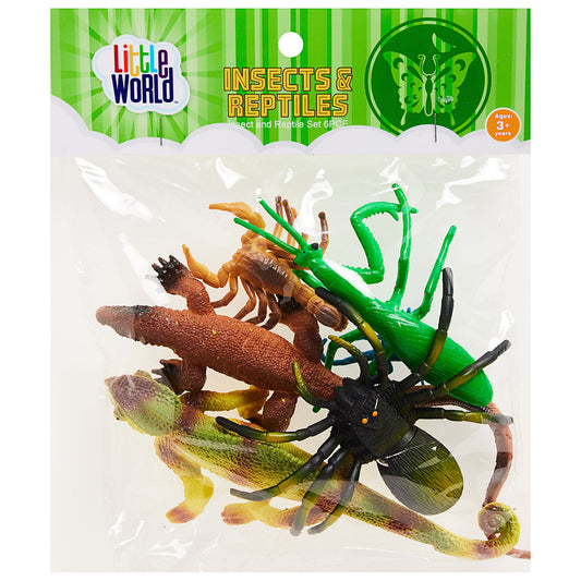 Insect And Reptile Set 6pce Assorted