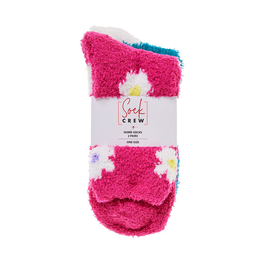 Home Socks Flower One Size 2pk