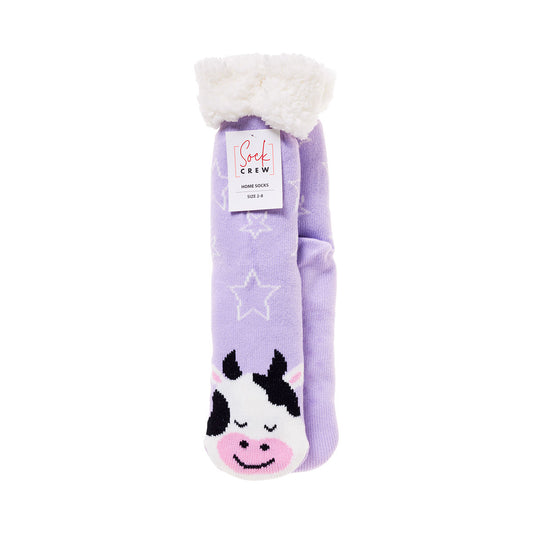 Sherpa Jacquard Socks Cow