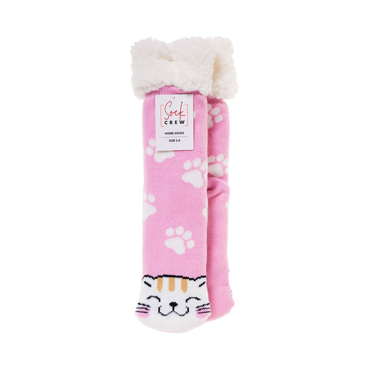Sherpa Jacquard Socks Cat