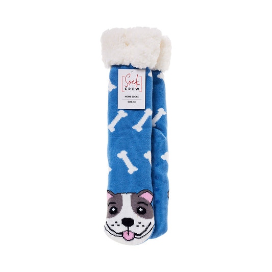 Sherpa Jacquard Socks Staffy