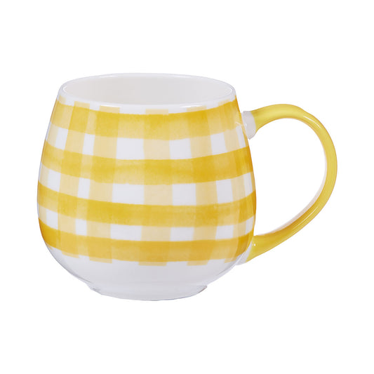 Gingham Hug Mug 400mL Assorted