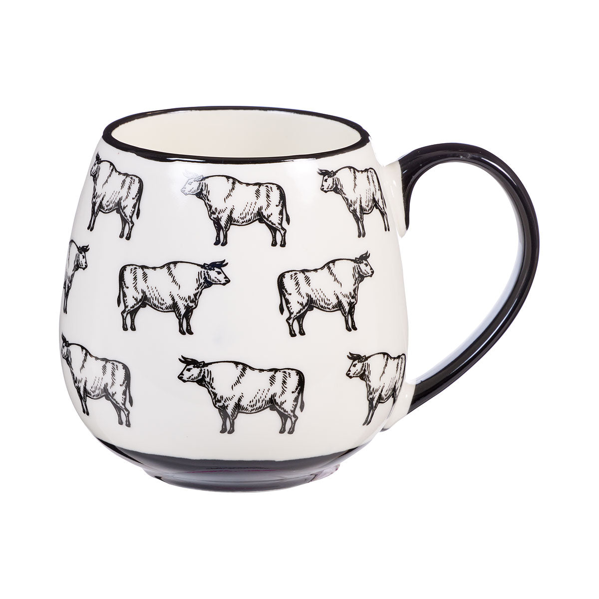 Farm Animals Hug Mug Black 400mL