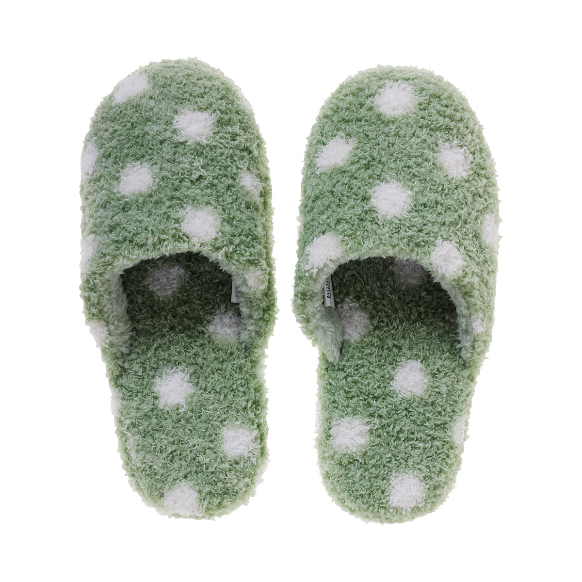 Terry Polka Dot Scuffs Mint