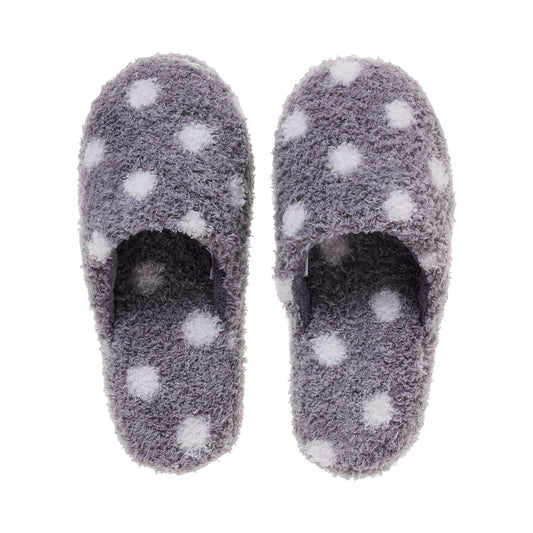 Terry Polka Dot Scuffs Grey