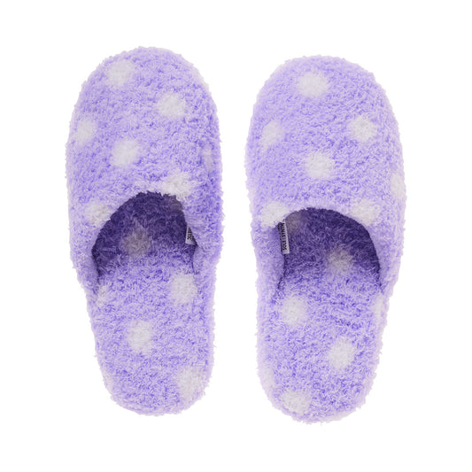 Terry Polka Dot Scuffs Lavender