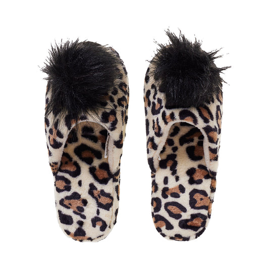 Pom Pom Scuffs Leopard