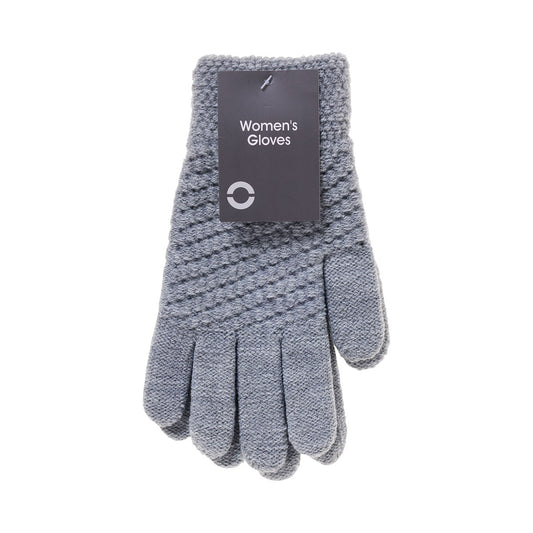 Cable Gloves Grey & Black