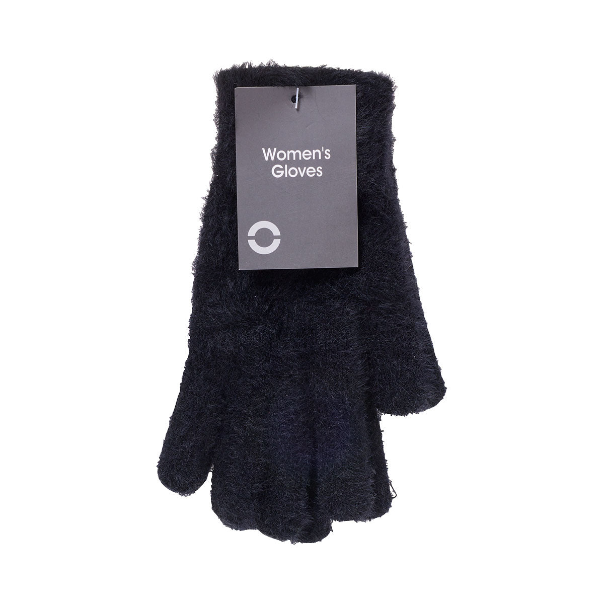Faux Fur Gloves Black