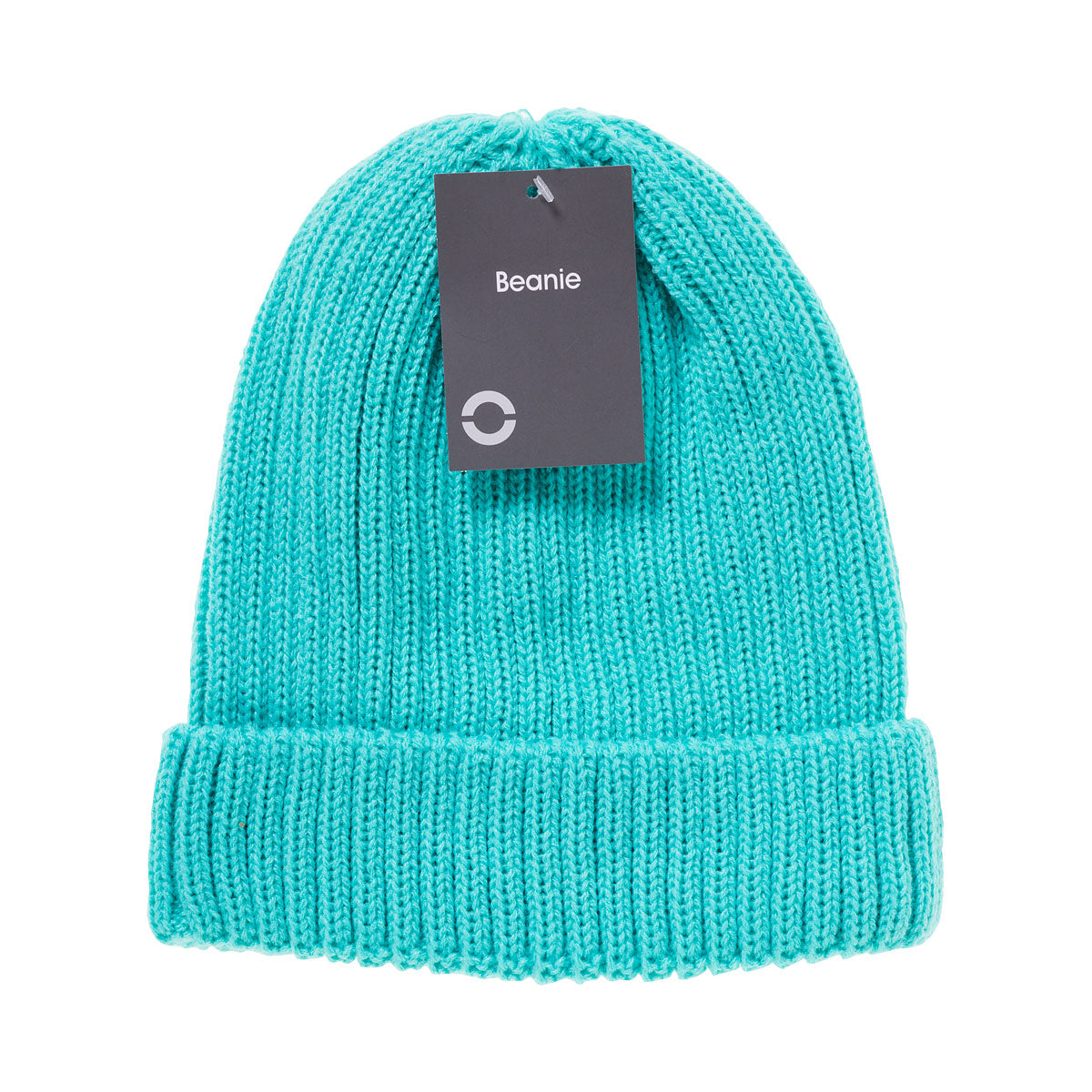 Ribbed Beanie Turquoise/Pink/Striped Pink
