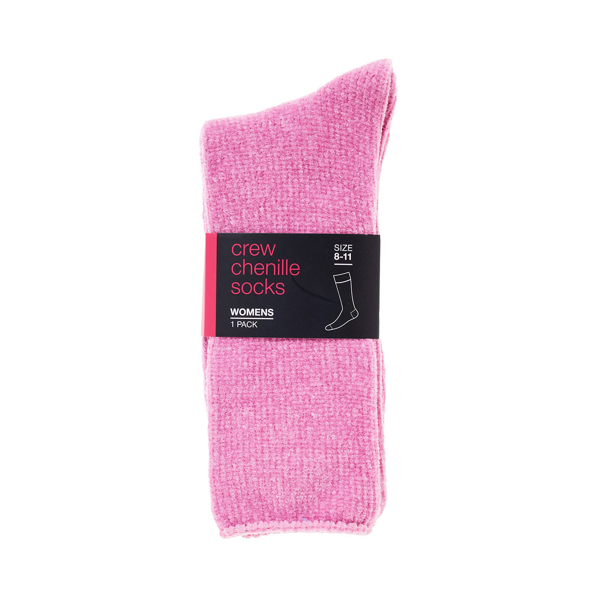 Women's Chenille Crew Socks Rose