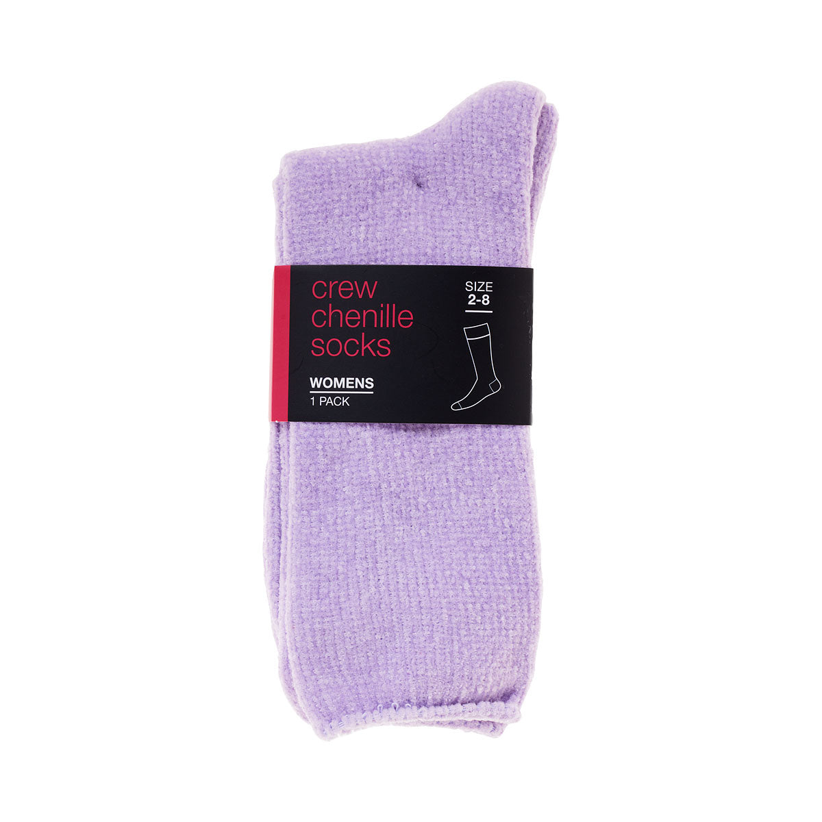 Women's Chenille Crew Socks Lavender