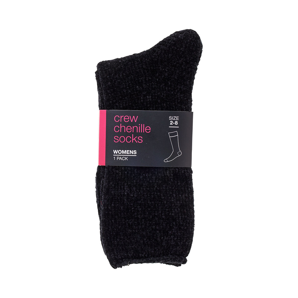 Women's Chenille Socks Black