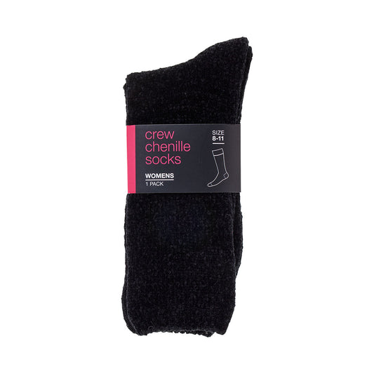 Women's Chenille Socks Black