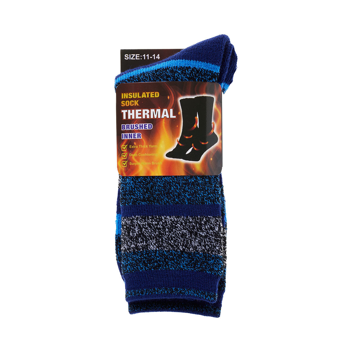 Heat Machine Socks Blue Stripe