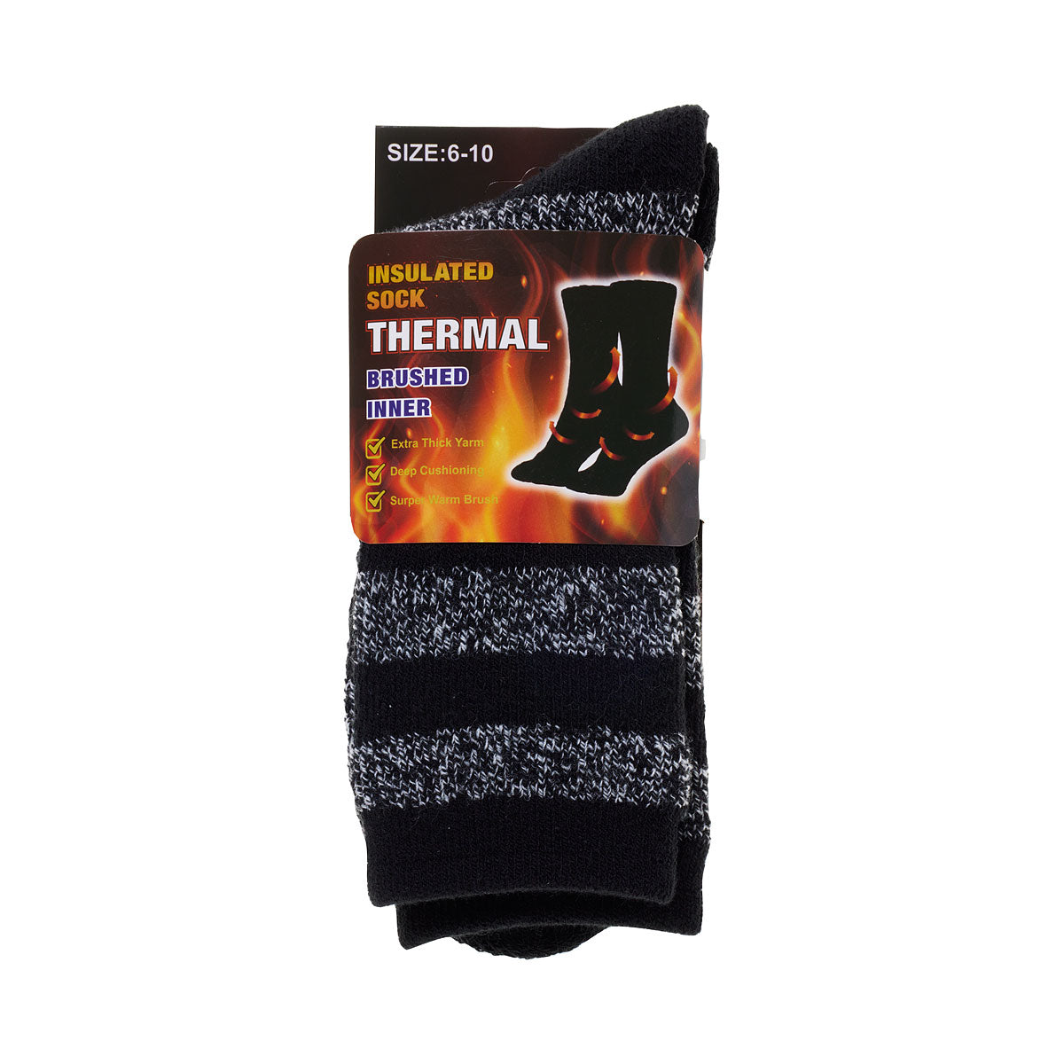 Heat Machine Socks Black Stripe