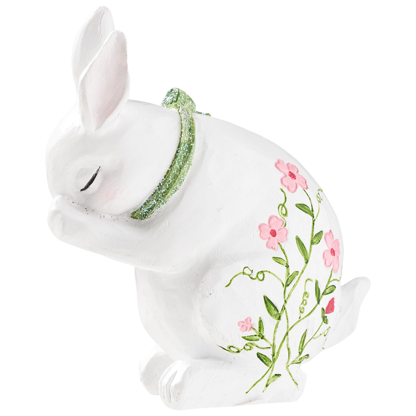 Easter Floral Bunny Figure